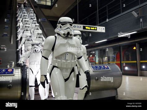 Editorial Use Only A Group Of Star Wars Fans Dressed As Stormtroopers