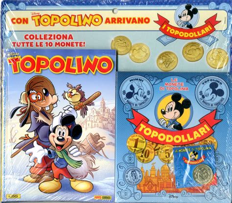 Panini Disney Topolino Libretto Con Allegati Topodollari Monete