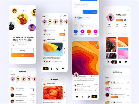 Social Media Mobile App Design by Andrii Yushchenko on Dribbble