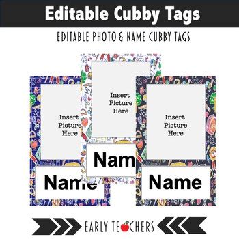 Editable Cubby Name Tags by Jasmine Ansah | TPT