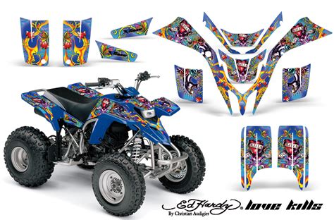 Dekorekit Grafik Kit Dekor Ed Hardy Love Kills Yamaha Yfs 200 Blaster Quad Atv