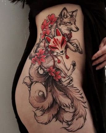 What Does a Kitsune Tattoo Mean? Symbolism and Design Ideas of the Japanese Fox Spirit | TattooAdore