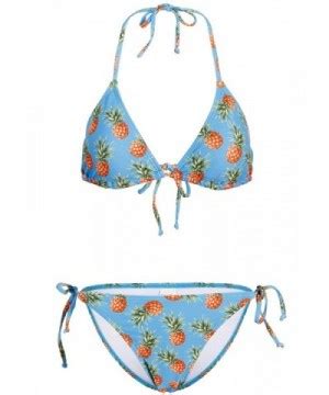 Womens Turquoise Blue Pineapple Bikini Set Two Piece Swimsuit C312JB8S7W1