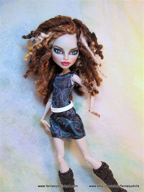 Monster Dolls High Fashion Dreadlock Wig Hand Spun Wool Ooak Custom