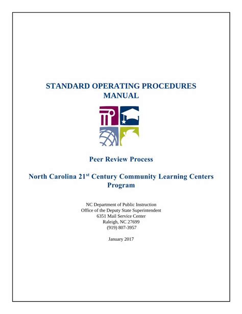 PDF STANDARD OPERATING PROCEDURES MANUAL Standard Operating