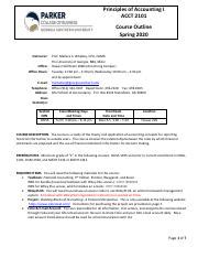 Whatley Acct Syllabus Spring Pdf Principles Of