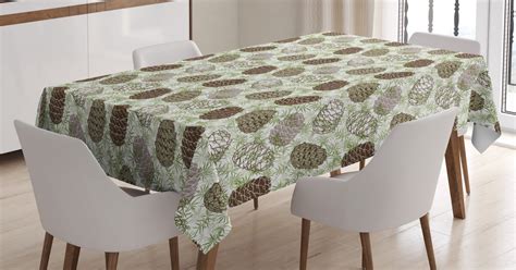 Pine Cone Tablecloth Forest Conifers Greenland Foliage Spruce Tree