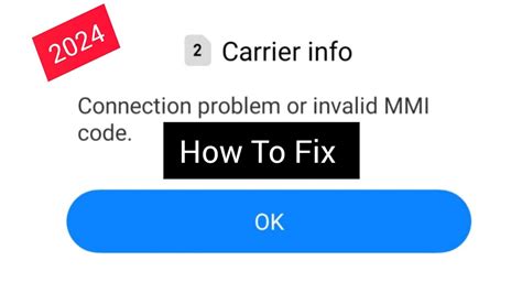 How To Fix Connection Problem Or Invalid Mmi Code Youtube