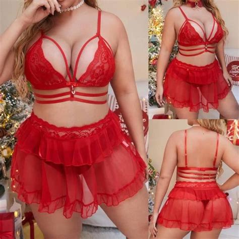 Dames belles filles pure lingerie érotique lingerie sexy Rouge Rouge Cdiscount Prêt à Porter