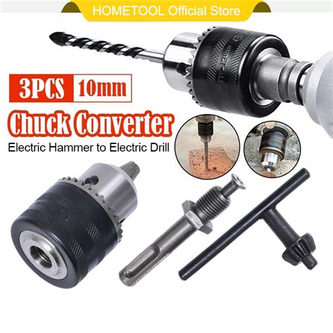 Hometoolmlk Drill Chuck Head Set Drill Chuck Adapter Conversion Impact