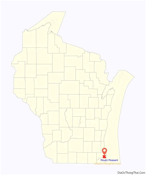 Map of Mount Pleasant village, Wisconsin - Thong Thai Real