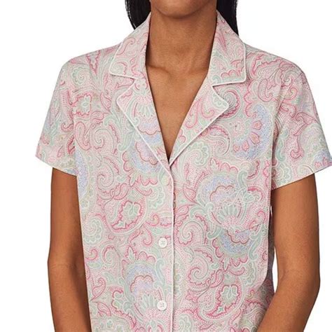 Lauren Ralph Lauren Intimates And Sleepwear Lauren Ralph Lauren Short Sleeve Notch Collar