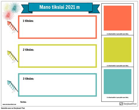 Ablonas Nauj J Met Tikslai Filmo Juosta Storyboard