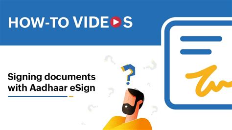 How To Sign Documents With Aadhaar ESign In India YouTube