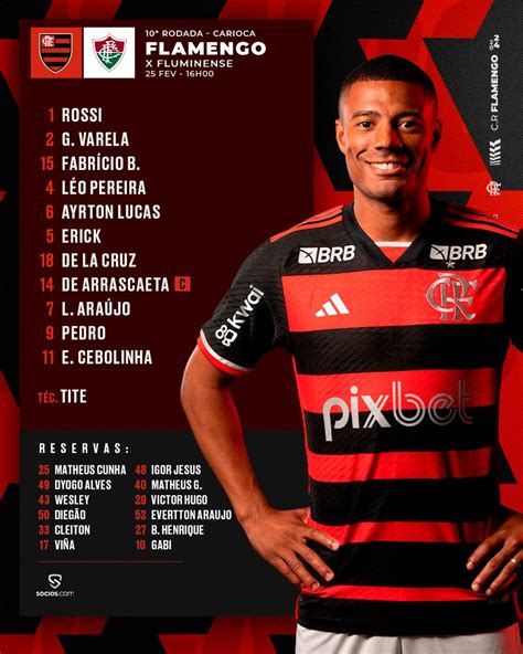 Saiu Veja A Escalação Do Flamengo Para O Jogo Contra O Fluminense