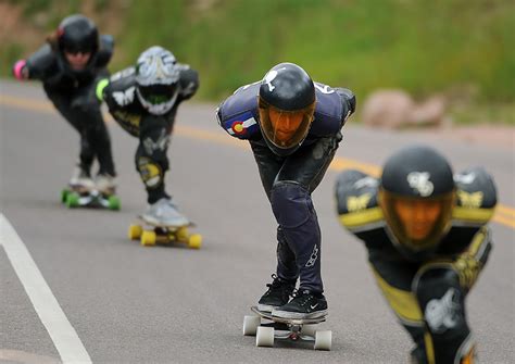 International Downhill Skateboard Racing for First Time on Pikes Peak ...