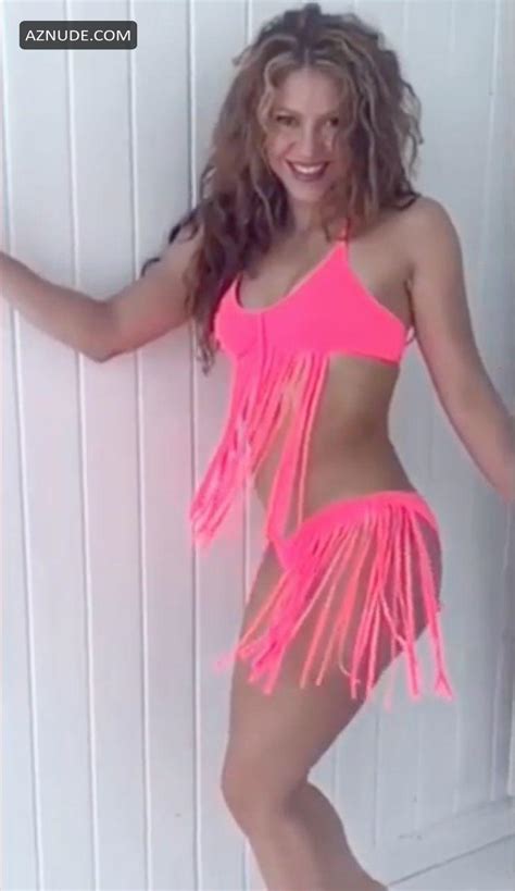 Shakira Flaunts Her Curves In A Neon Pink Bikini That She Helped Design Aznude