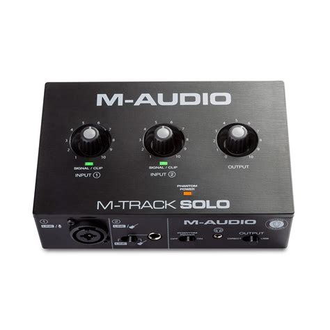 Buy M-Audio M-Track Solo – USB Audio Interface for , Streaming and Podcasting with XLR, Line and ...