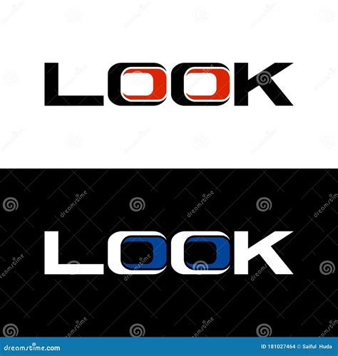 Letter Look Logo Icon Design Vector. Stock Vector - Illustration of ...