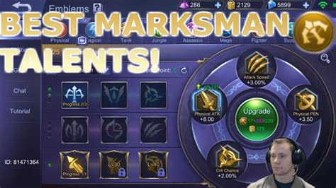 Mobile Legends Correct Emblem Choice For Marksman Youtube