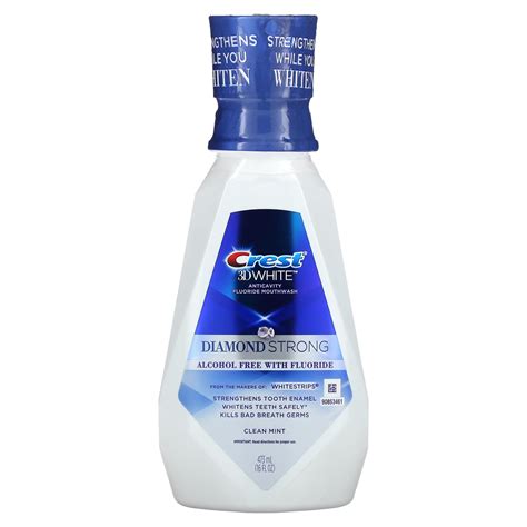 Crest D White Diamond Strong Anticavity Fluoride Mouthwash Alcohol