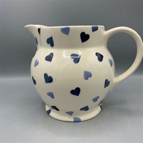 3 Pint Jug Blue Hearts B Keus Huisje14 Emma Bridgewater