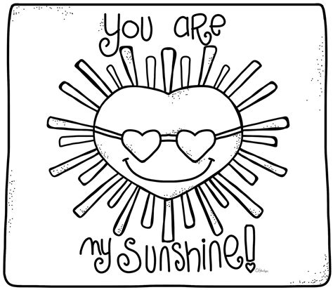 You Are My Sunshine Coloring Page Free