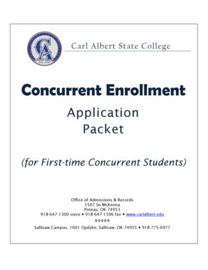 Fillable Online Carlalbert For Firsttime Concurrent Students