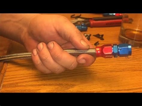 How To Make Braided Custom Fuel Brake Lines AN Fitting Assembly YouTube