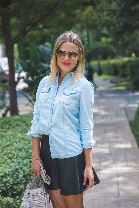 How to wear a leather skirt for the fall - Houston Mommy and Lifestyle