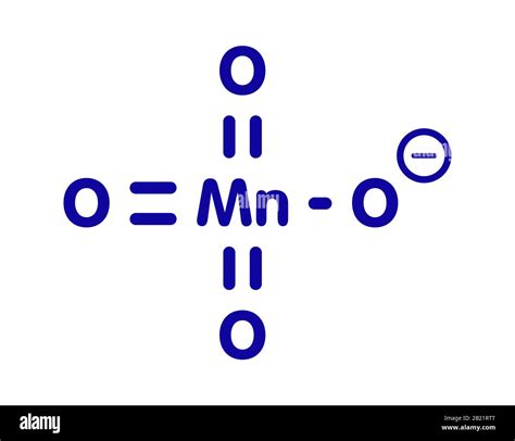 Permanganate anion chemical structure, illustration Stock Photo - Alamy