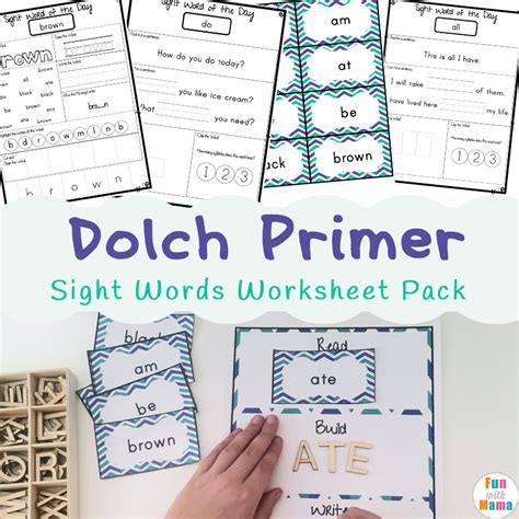 Dolch Primer Sight Words Worksheets Fun With Mama