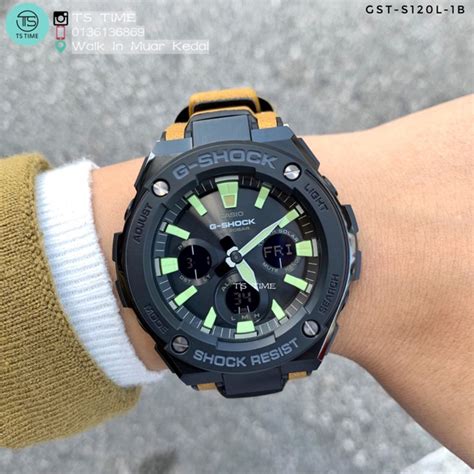 Casio G Shock G Steel Tough Solar GST S120L 1 GST S120L 1B Shopee