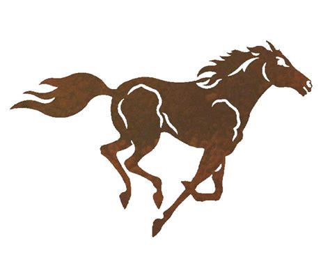 57" Wild Horses Running Metal Wall Art - Western Wall Decor