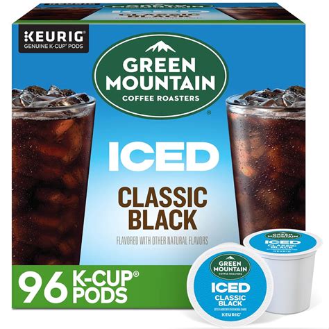 ICED Classic Black, Single Serve Keurig K-Cup Pods, Medium Roast Iced ...