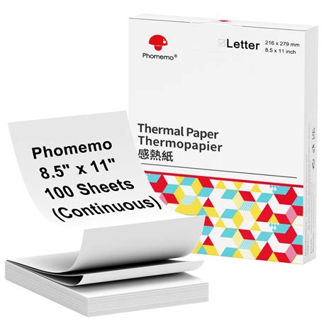 Snapklik Phomemo Thermal Paper 8 5 X 11 Inch Folding Thermal