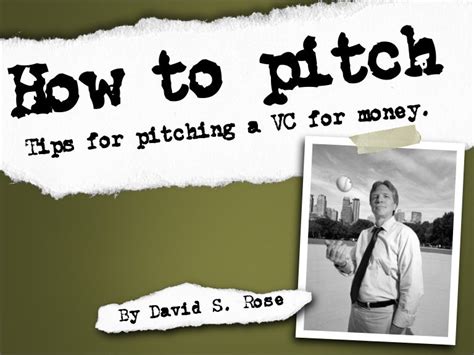 Pitching Tips: presentation tips from The Pitching Coach