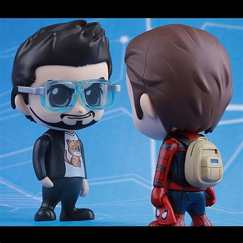 Hot Toys Spider Man Homecoming Cosbaby S Bobble Head Collectible Set