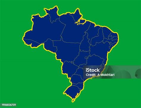 Map Of Brazil Stock Illustration Download Image Now Art Brasilia