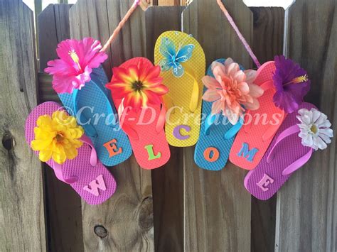 Flip Flop Welcome Wreath Etsy Summer Flip Flop Wreath Summer Wreath