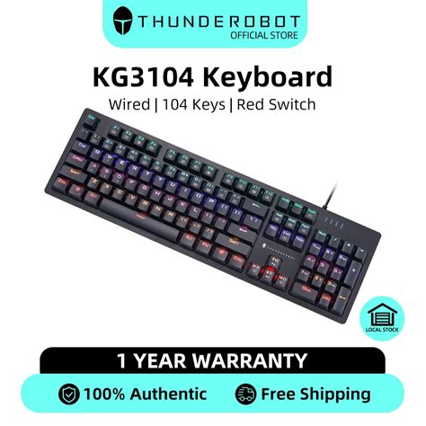 Thunderobot KG3104 RGB Mechanical Keyboard Wired USB Gaming Keyboard ...