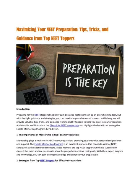 Ppt Maximizing Your Neet Preparation Tips Tricks Guidance From Top