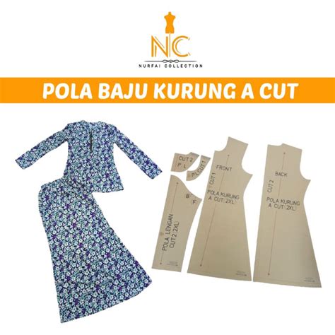 Pola Kurung Moden Kembang Bawah Potong Baju Moden Kembang Setaman Jom