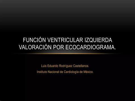 Función Ventricular Izquierda PPT Descarga gratuita