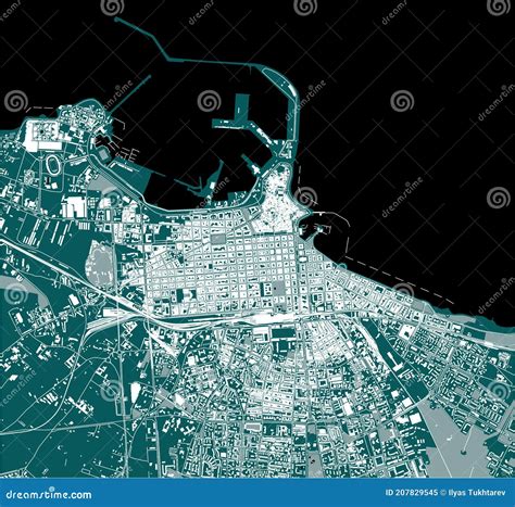 Map Of The City Of Bari Apulia Italy Cartoon Vector Cartoondealer