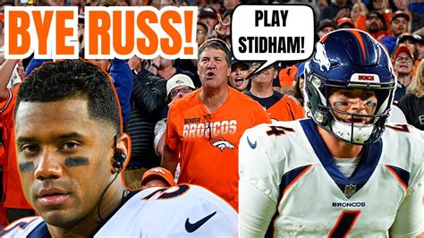 Russell Wilson Cut Of Broncos Fans Want Jarrett Stidham To Start