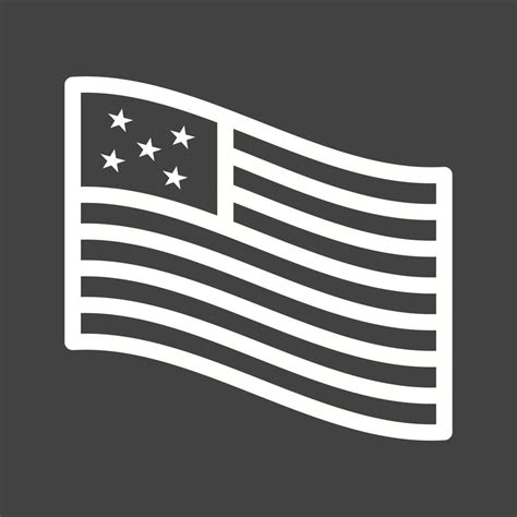 American Flag Line Inverted Icon 14369870 Vector Art At Vecteezy