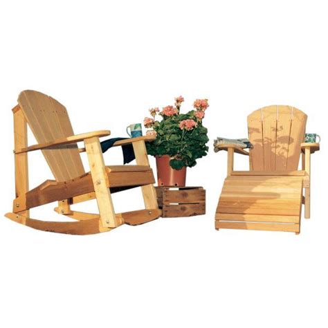 Cedar Rocking Chair Adirondack Chair And Footrest Set By Creekvine