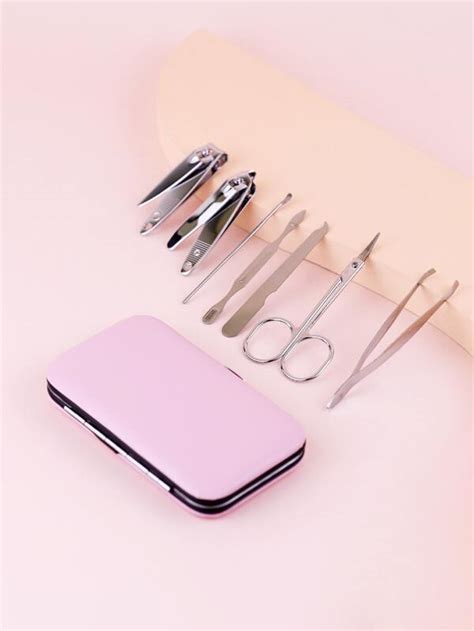 7pcs With Portable Case Nail Clipper Set Premium Stainless Steel Ultra Sharp Sturdy Curved Edge