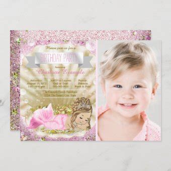 Girls Blonde Mermaid Birthday Party Invitation Zazzle